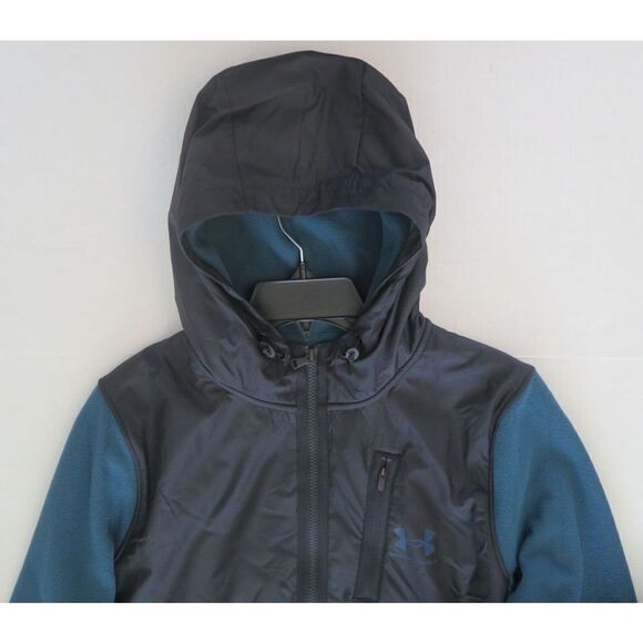 Under Armour 1366197 Men's Sz M Blue Note ColdGear Infrared Full-Zip Hoodie $80 - Picture 5 of 10